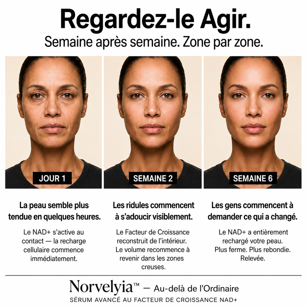 BioSkin™ Sérum Coréen NAD+ & EGF — Liftant & Repulpant by Norvelyia™