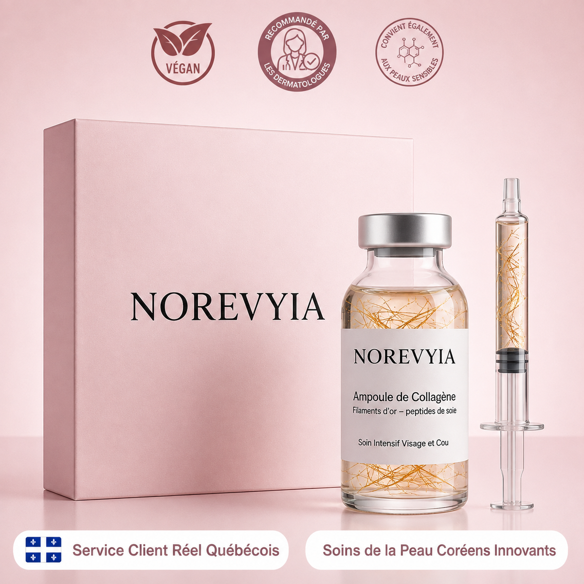 Ampoule Coréenne au Collagène — Effet Lifting dès la Première Application | NOREVYIA