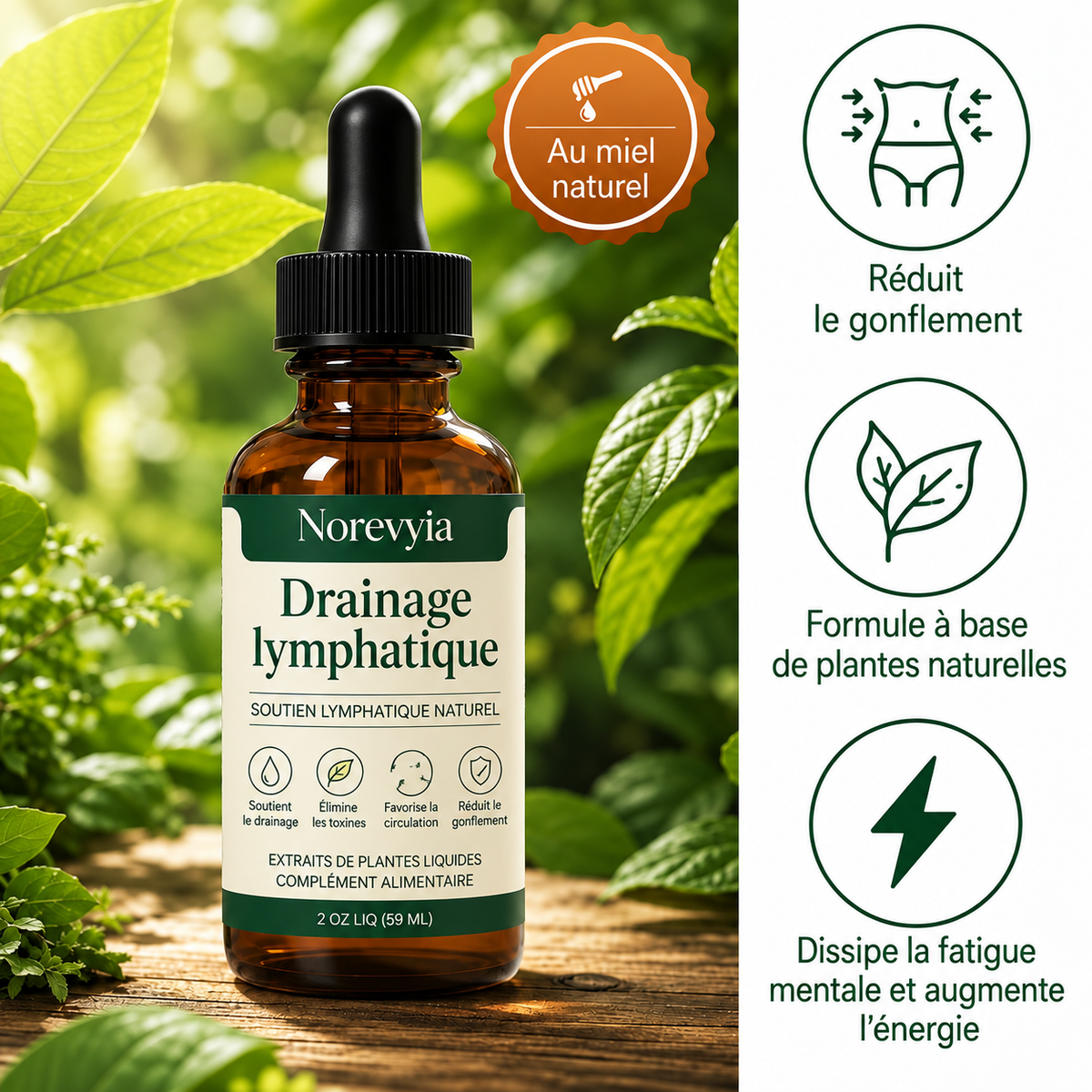 Drainage lymphatique Norevyia — Gouttes naturelles