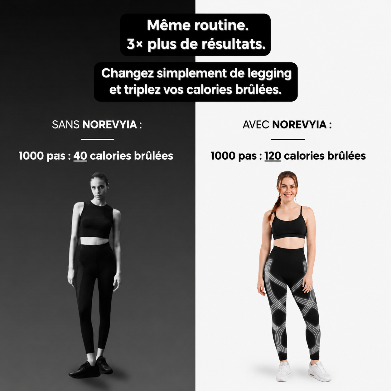 Legging Sculptant 3D NOREVYIA™ – Redessinez votre silhouette sans effort, avec poches