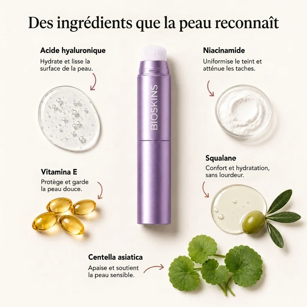 BioSkin™ Stick Teint Adaptatif 2-en-1 — Teint Unifié & Fini Naturel by Norevyia™